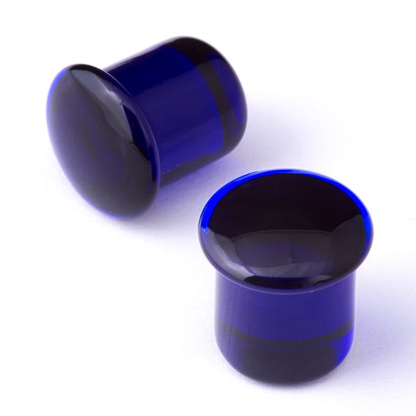 Glass Plugs Cobalt