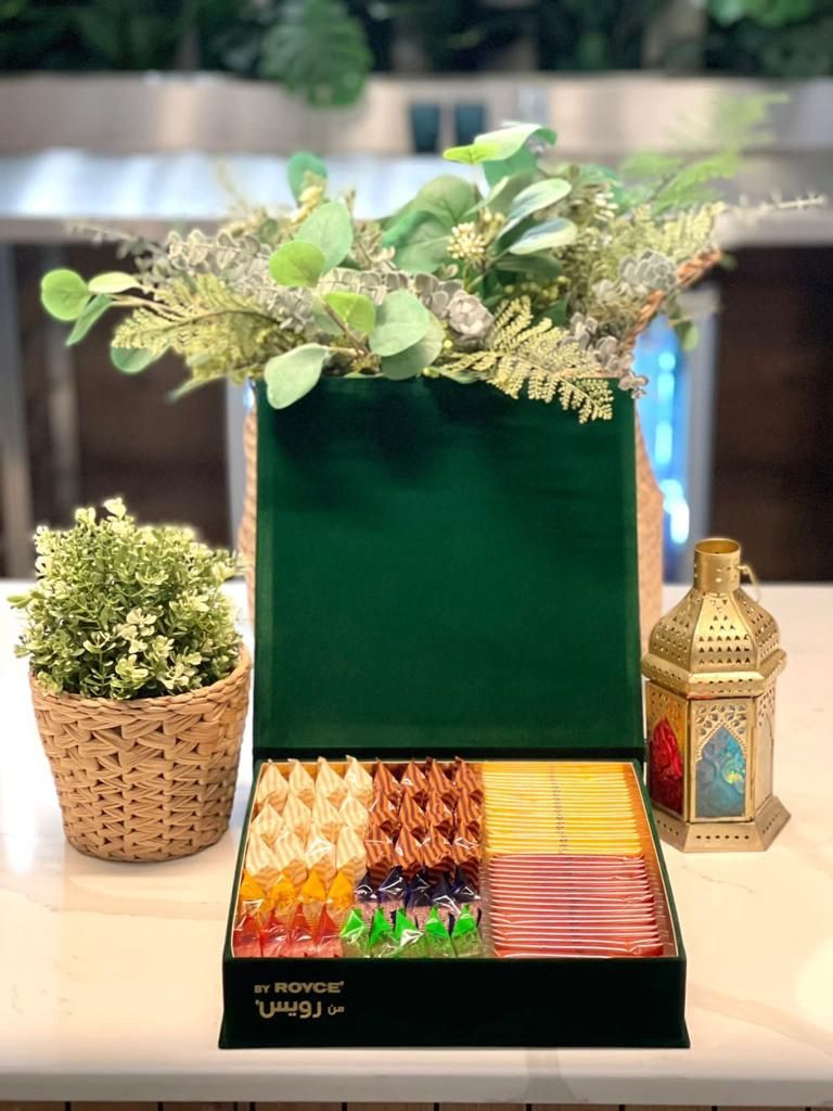 Ramadan Customized Velvet Box-Green