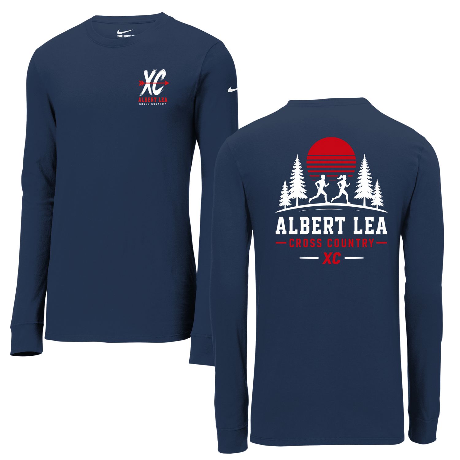 Nike Dri-FIT Cotton/Poly Long Sleeve Tee Navy