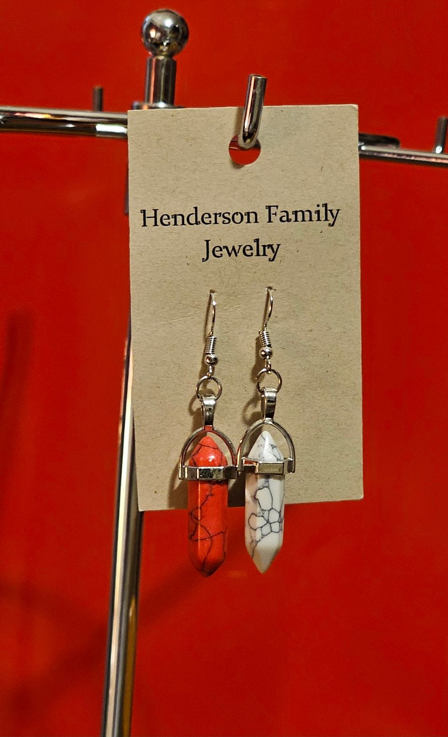 Fun crystal like earrings (3) different colors
