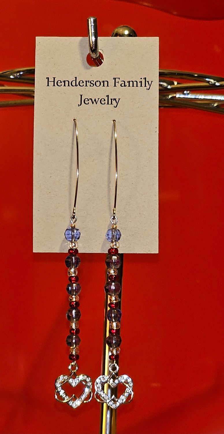 Dangle Hearts 💕 Bling with V-posts