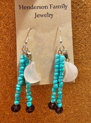 Moon 🌙 charms with Turquoise beadwork