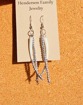 Dentalium with Silver beadwork
Native American, Indigenous