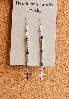 Religious sets
Cross with Black ⚫️ &amp; Silver beadwork
OR
Fish 🐟 with Stars 🌟, Gold Crosses ✝️