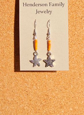 Starfish with Orange 🍊 beadwork