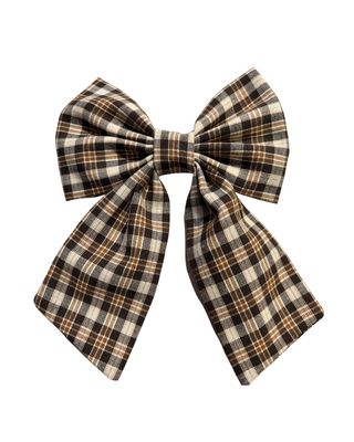 Brown plaid bow