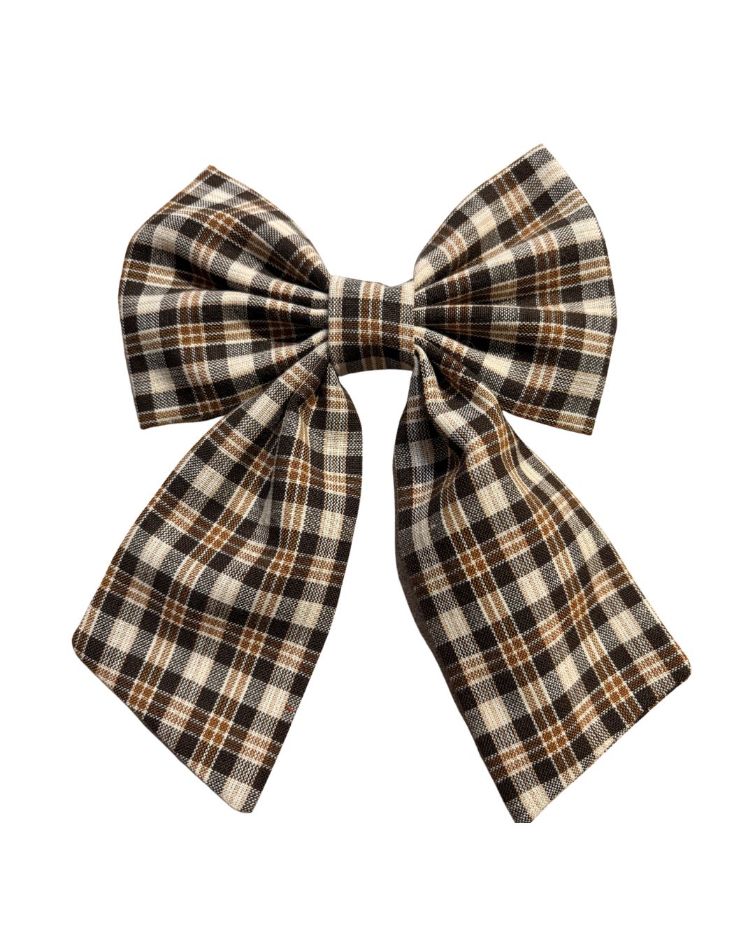 Brown plaid bow