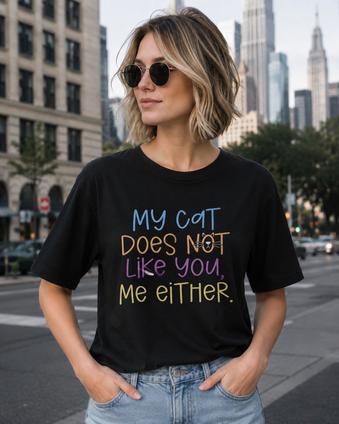 My Cat does not like you - T shirt
