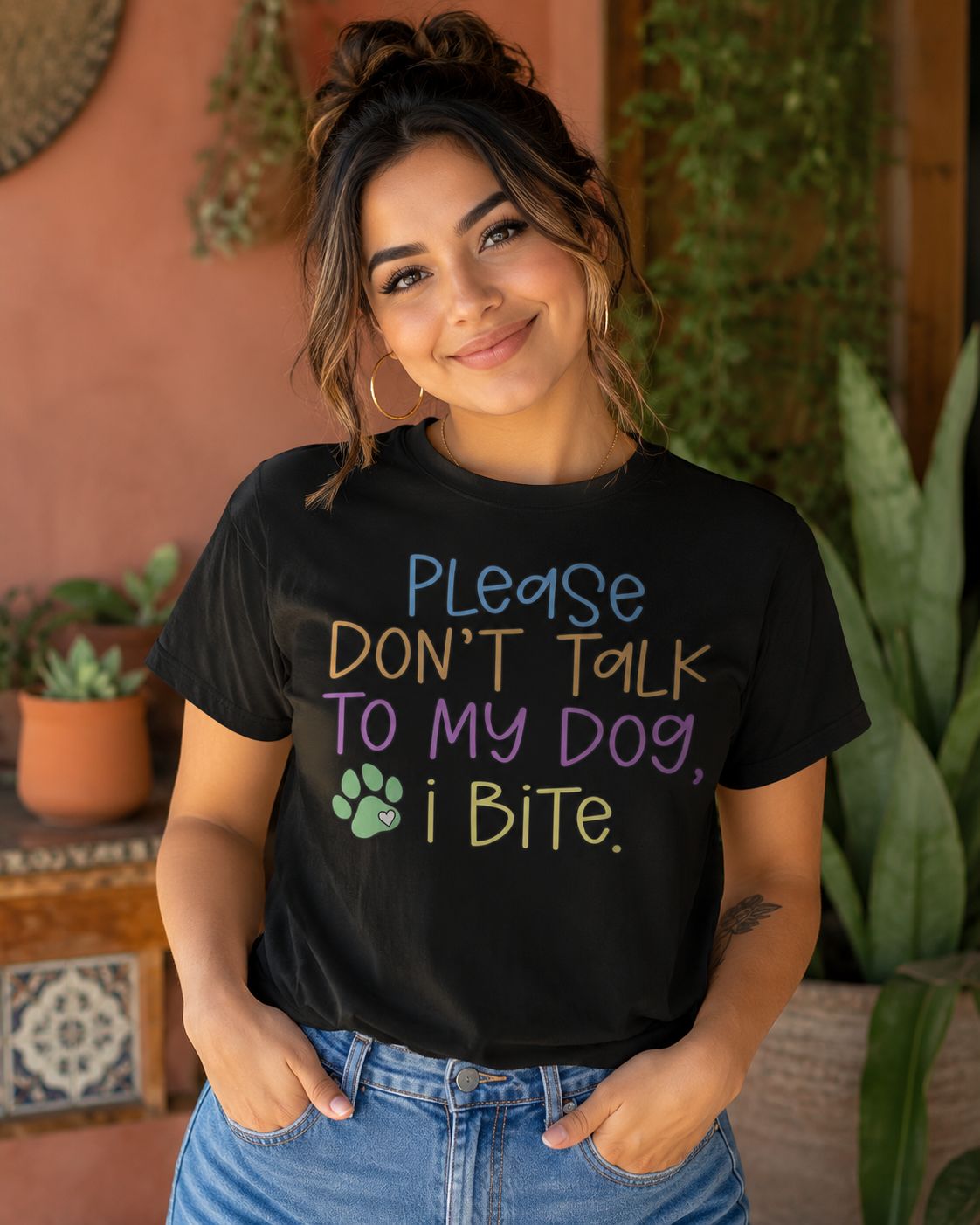 Dont' talk to my dog - T shirt