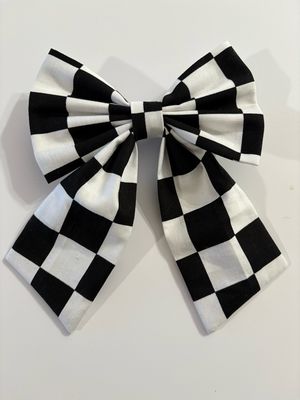 Black And White Checkered bow