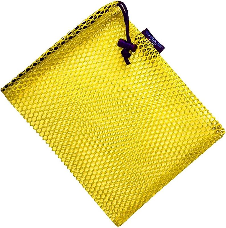Draw String Mesh Bag XL YELLOW M40-08