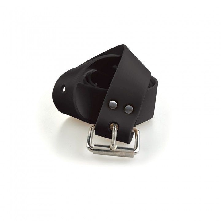 C4 BLACK MARSEILLAISE SILICONE BELT WITH STAINLESS STEEL BUCKLE