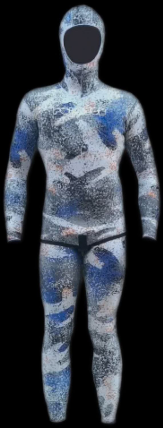 POLOSUB LINED OPEN CELL SNOW CAMO MEN&#39;S WETSUIT 3.5MM
