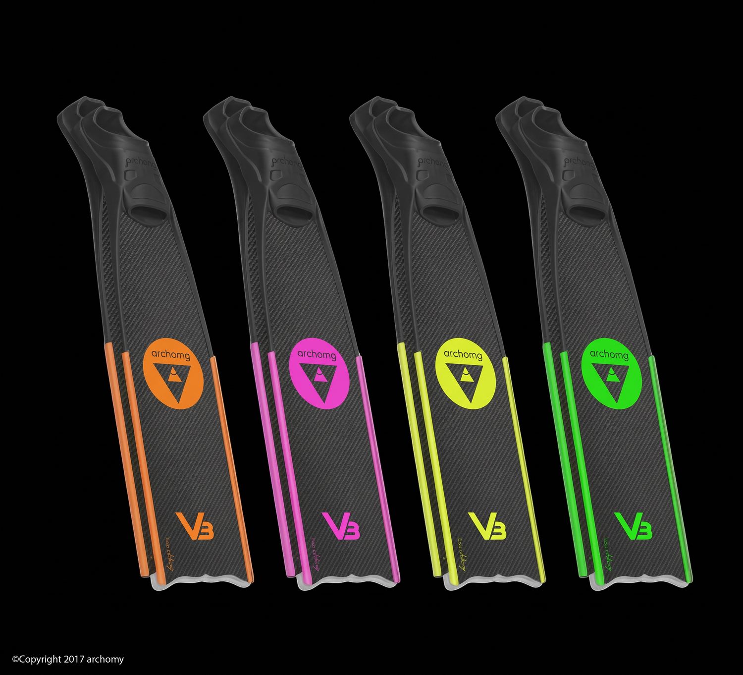 Alchemy V3-30 Carbon Fin Blades (Footpockets not included)