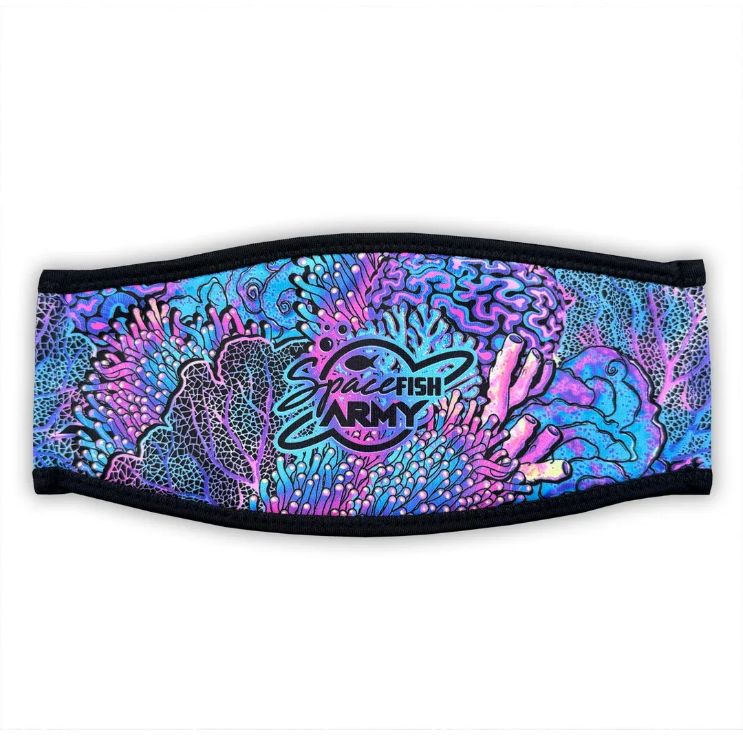 Spacefish Army Coral Kaleidoscope Mask Strap Cover