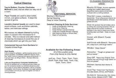 Residential Cleaning Brochure - Colorful & Customizable