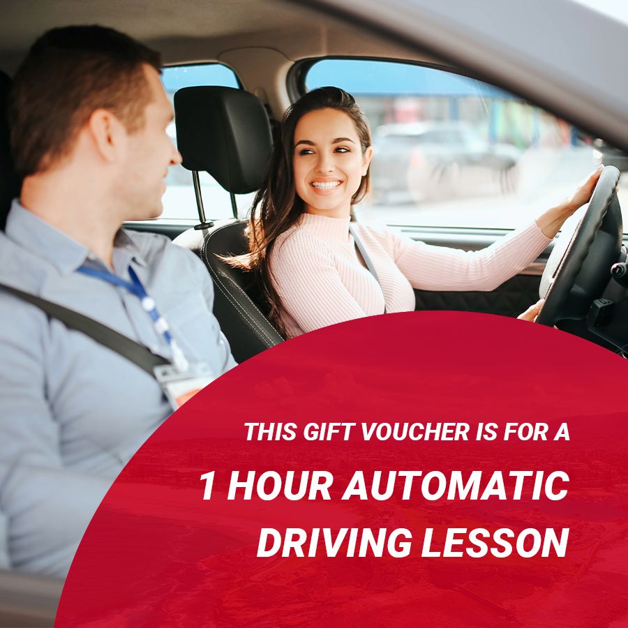 This gift voucher is for a 1 hour automatic driving lesson
