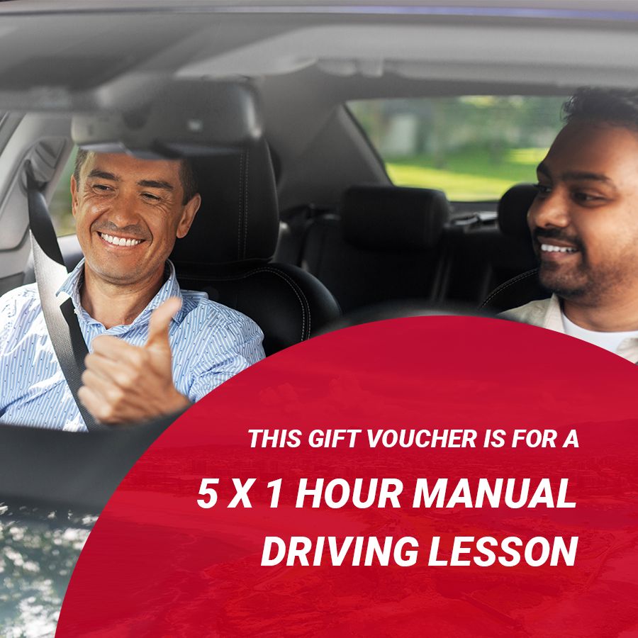 This gift voucher is for a 5 x 1 hour manual driving lesson