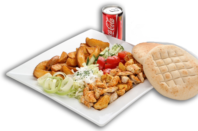 MAXI tál /2 személyes gyros tál+sült burgonya+0,33 l üdítő/