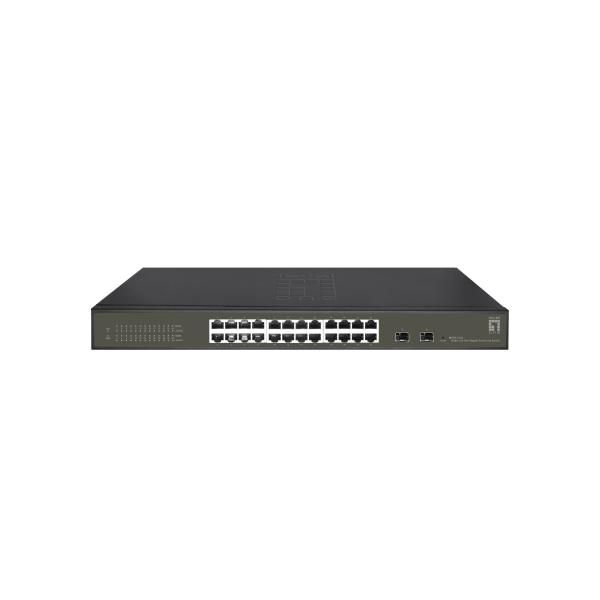 LevelOne GES-2126 Hilbert 26-Port Gigabit Smart Lite Managed L2 Switch, 24x RJ45, 2x SFP, 1000 Mbps