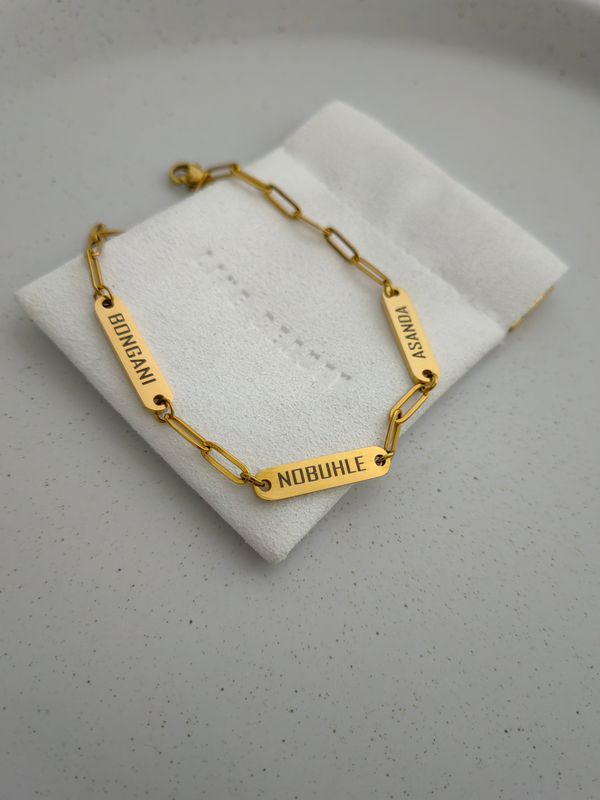3 NAME PLATE NECKLACE/BRACELET