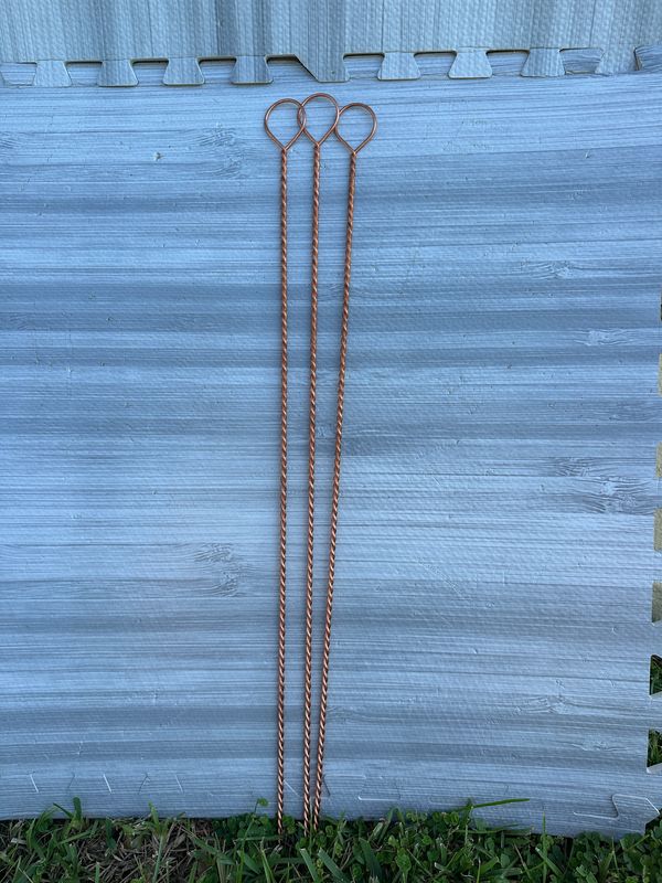 🌿Electroculture Tensor Rods 24&quot; Handcrafted Copper 3 Pack🌿