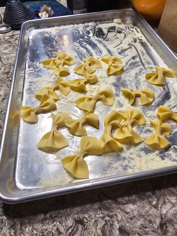 Farfalle (butterfly or bow tie pasta)