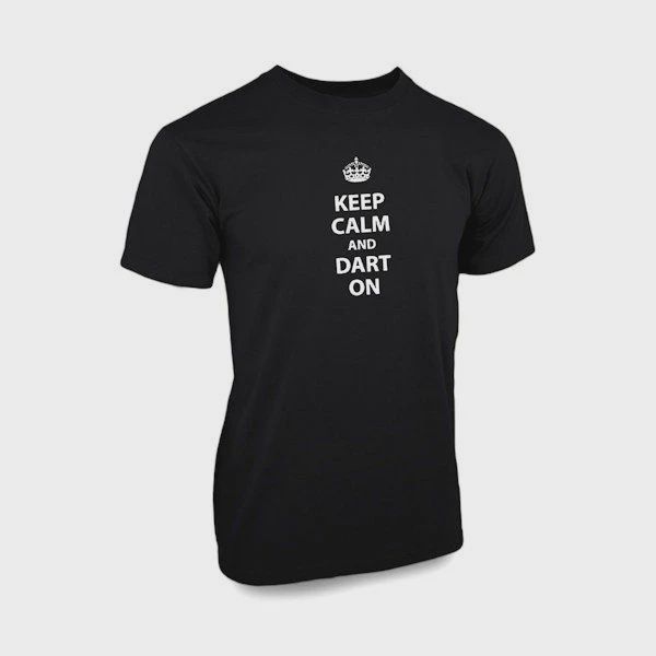 T-Shirt Keep Calm Dart On Black