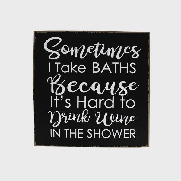 Sign Take Baths/Shower-DISCONTINUED