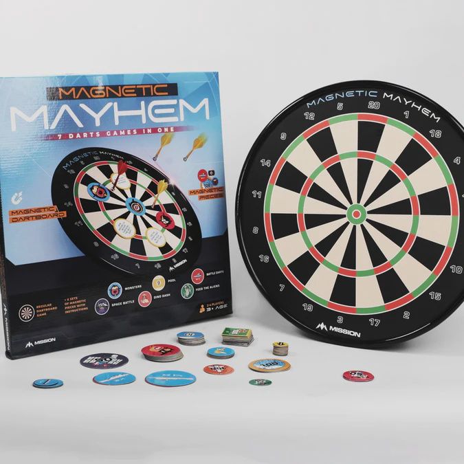 Mission Mayhem Magnetic 7 in 1 Dartboard Game