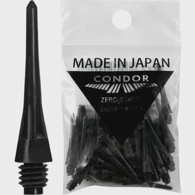 Condor Zero Stress Replacement Soft Tip Points 40 Pieces, Colour: Black