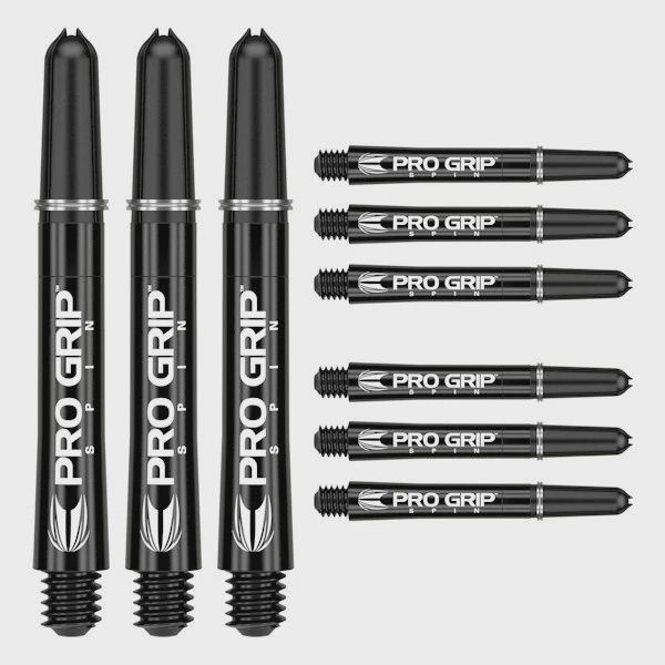 Pro Grip Spinning Shafts 9 Pk, Colour: Black Short