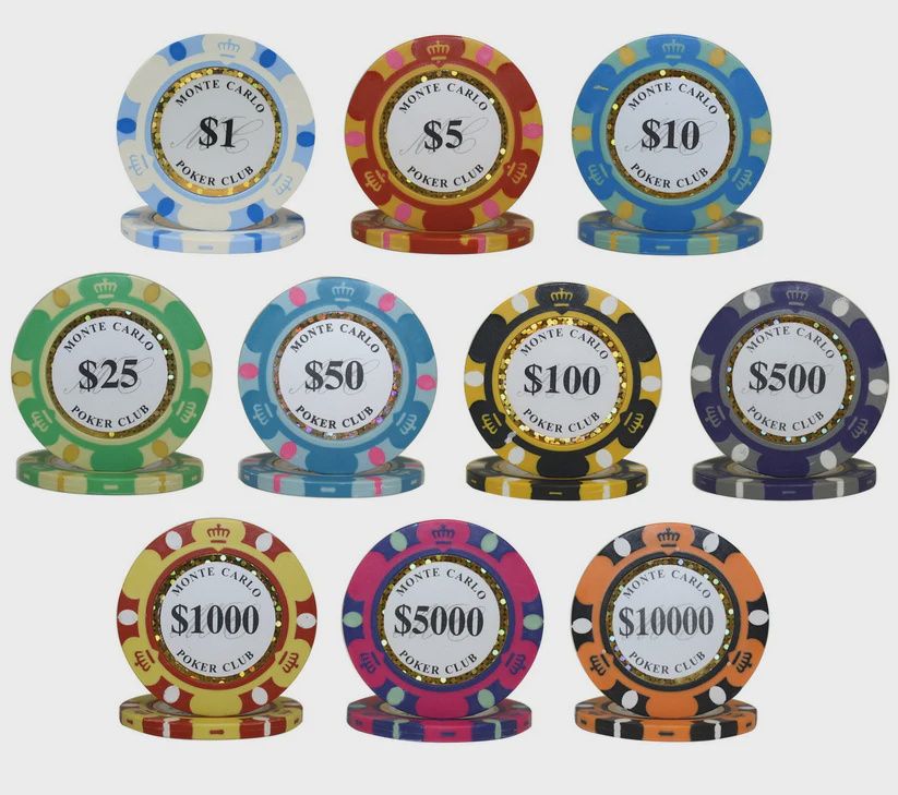 Roll of 25 Monte Carlo Poker Club Chips $50 Denomination