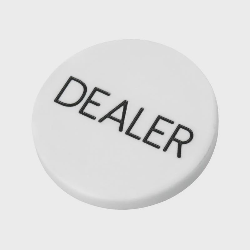 2" Dealer Button White