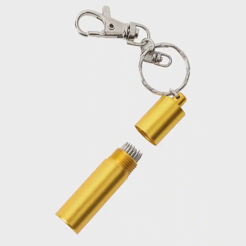Colored Tip Pick on Keychain Gold