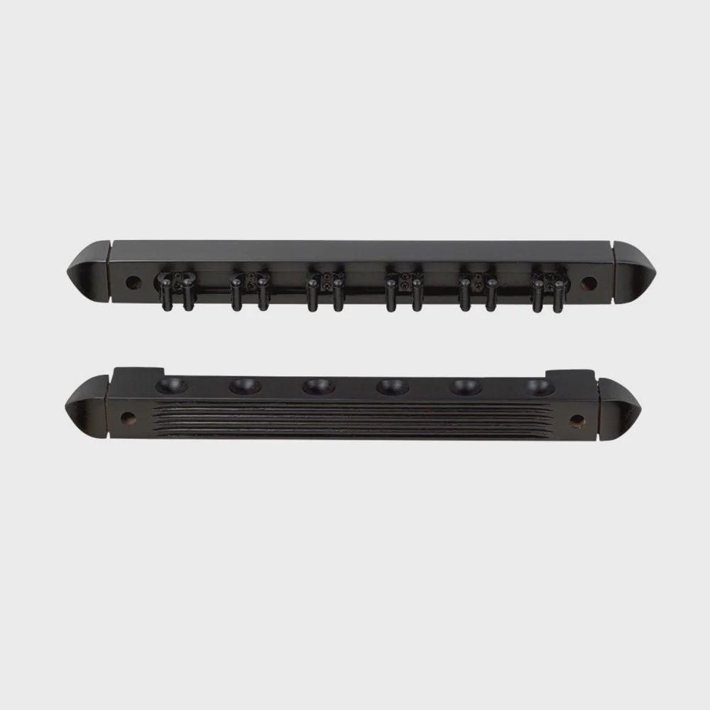 2pc 6 Cue Wall Rack Black