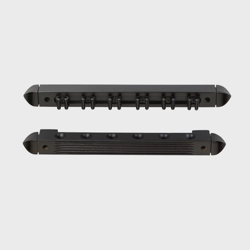 2pc 6 Cue Wall Rack Black