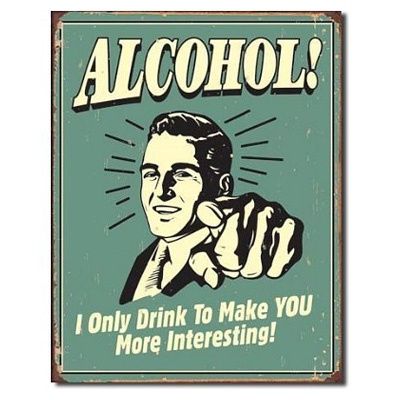 Tin Sign Alcohol