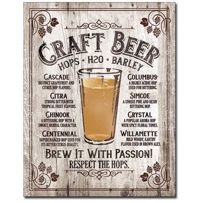 Tin Sign Craft Beer