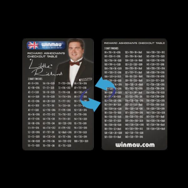 Winmau Out Chart Card