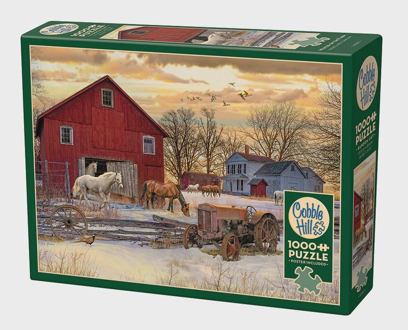 1000 pc Cobble Hill Winter On The Farm