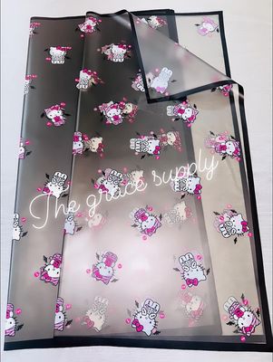 Black translucent skull hello kitty paper