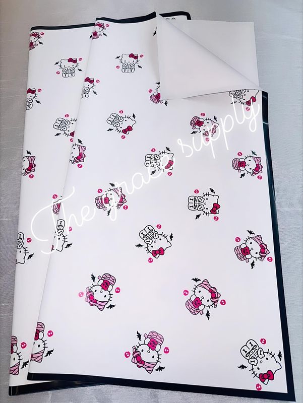 White solid skull hello kitty