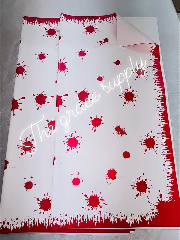 Red bloody paper