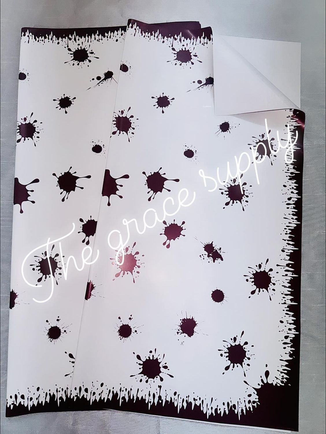Burgundy bloody paper