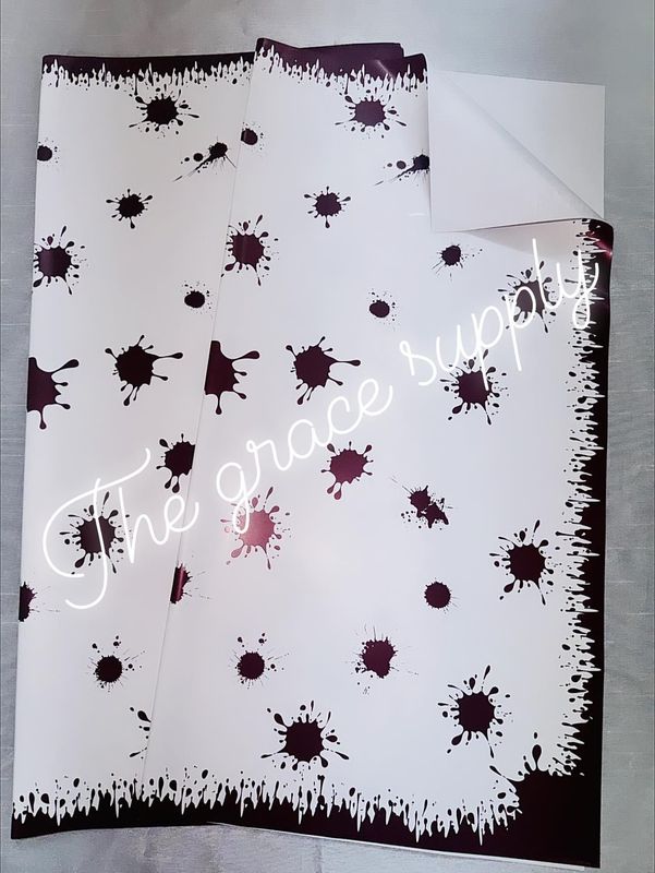 Burgundy bloody paper