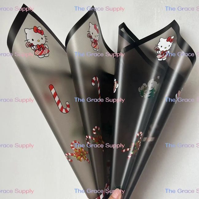 Black translucent hello kitty