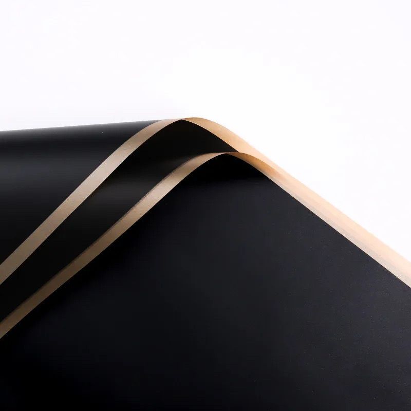 Translucent Black with gold edges paper