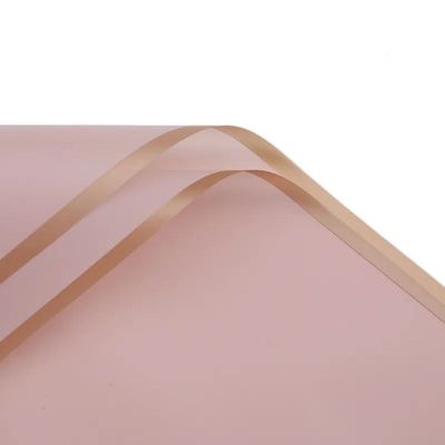 Translucent pink with gold edges paper