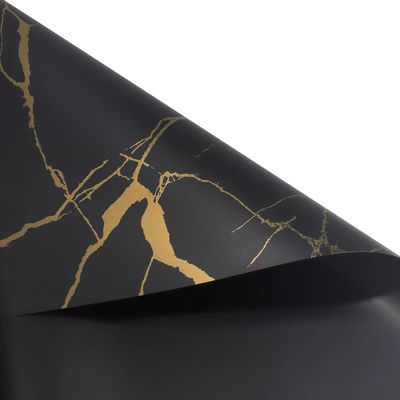 Black with gold paper